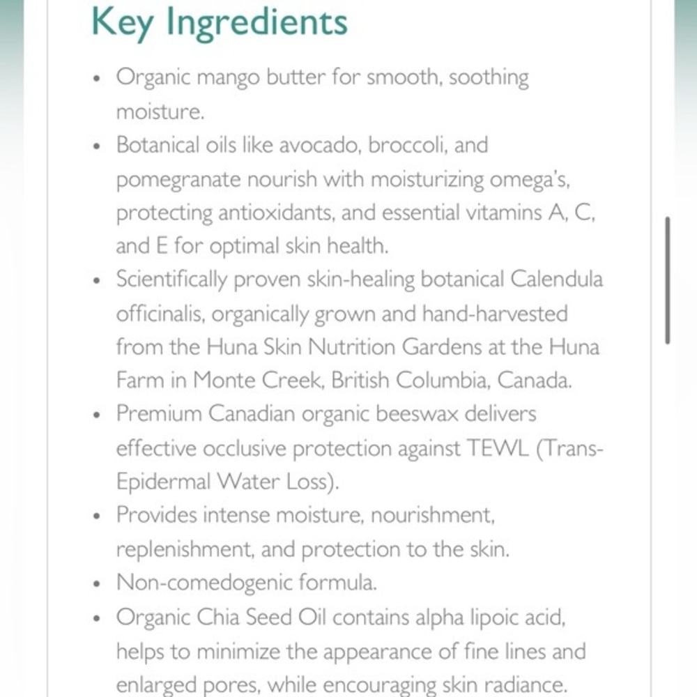 HUNA SKIN Nourish Skin Nutrition Balm Original Beeswax For Very Dry Skin - Picture 9 of 10